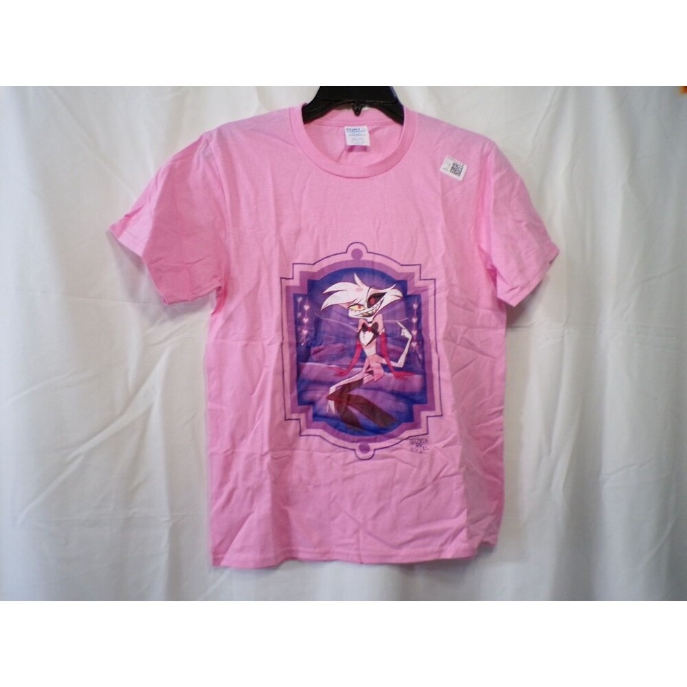 Hazbin Hotel Girls Pink Graphic T-Shirt Youth L (11-12) Fan Favorite